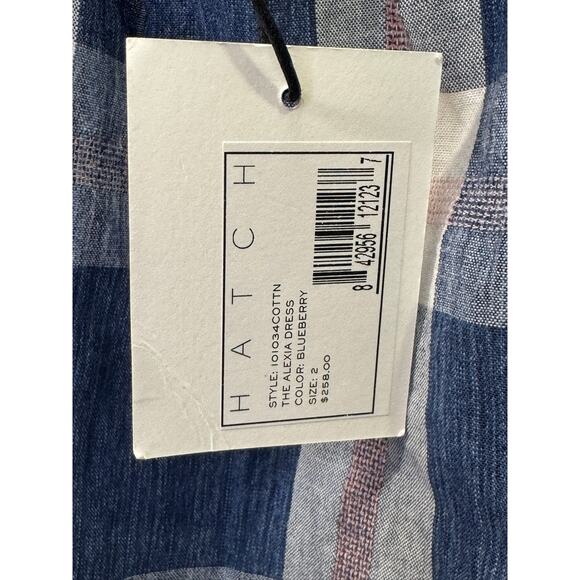 NWT - Maternity HATCH The Alexia Dress in Blueberry Plaid - Picture 16 of 16